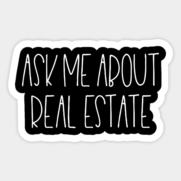 Ask me about real estate Sticker by LemonBox